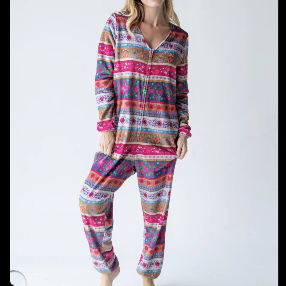 Natural Life Fleece Onesie Pajamas, Size M - Picture 2 of 7